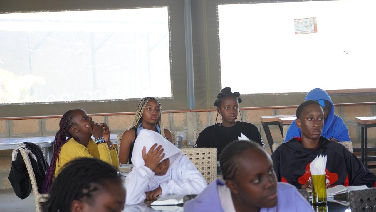 Teenagers participating in a GIANTS camp session